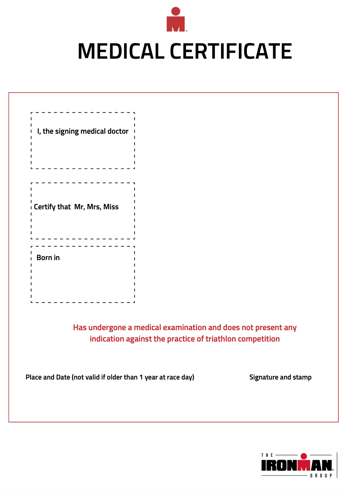 Paris Marathon Medical Certificate Format